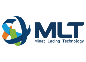 Logo de MLT Minet Lacing Technology, sistemas de unión y grapas para fajas transportadoras.